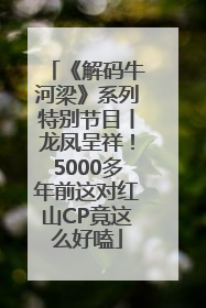 《解码牛河梁》系列特别节目丨龙凤呈祥！5000多年前这对红山CP竟这么好嗑
