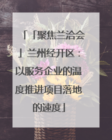 「聚焦兰洽会」兰州经开区：以服务企业的温度推进项目落地的速度
