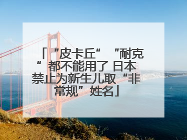 “皮卡丘”“耐克”都不能用了 日本禁止为新生儿取“非常规”姓名