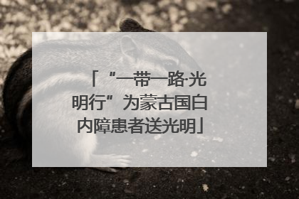 “一带一路·光明行”为蒙古国白内障患者送光明