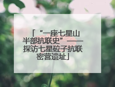 “一座七星山 半部抗联史”——探访七星砬子抗联密营遗址