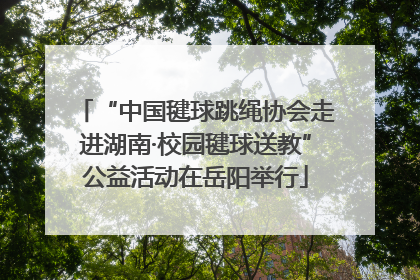 “中国毽球跳绳协会走进湖南·校园毽球送教”公益活动在岳阳举行