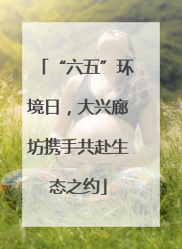 “六五”环境日，大兴廊坊携手共赴生态之约