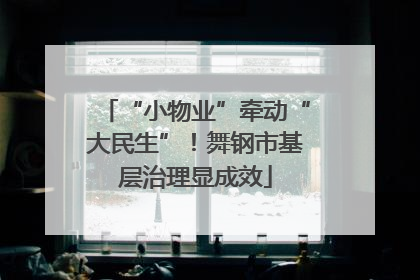 “小物业”牵动“大民生”！舞钢市基层治理显成效