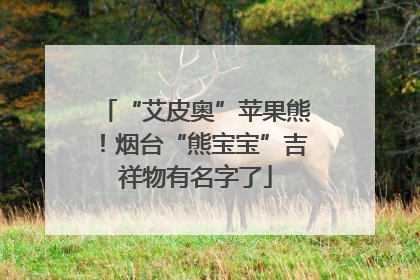 “艾皮奥”苹果熊！烟台“熊宝宝”吉祥物有名字了