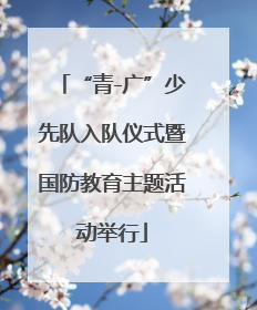“青-广”少先队入队仪式暨国防教育主题活动举行