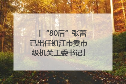 “80后”张蕾已出任镇江市委市级机关工委书记