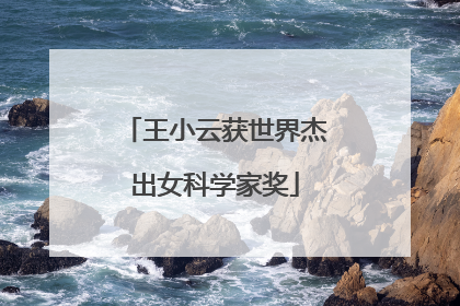 王小云获世界杰出女科学家奖