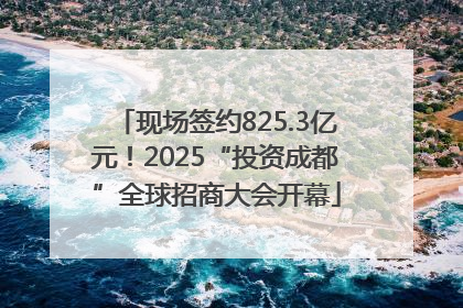 现场签约825.3亿元！2025“投资成都”全球招商大会开幕