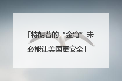 特朗普的“金穹”未必能让美国更安全