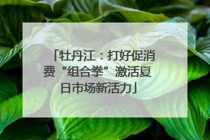 牡丹江：打好促消费“组合拳”激活夏日市场新活力
