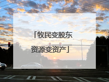 牧民变股东 资源变资产