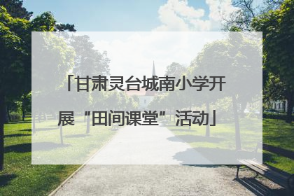 甘肃灵台城南小学开展“田间课堂”活动