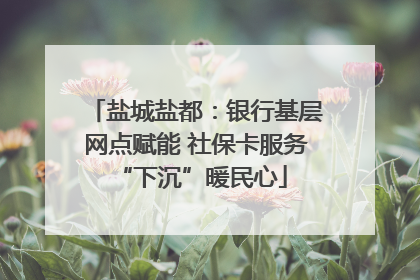 盐城盐都：银行基层网点赋能 社保卡服务 “下沉”暖民心