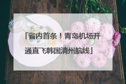 省内首条！青岛机场开通直飞韩国清州航线