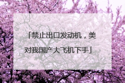 禁止出口发动机，美对我国产大飞机下手