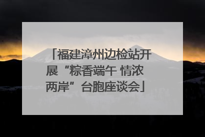 福建漳州边检站开展“粽香端午 情浓两岸”台胞座谈会