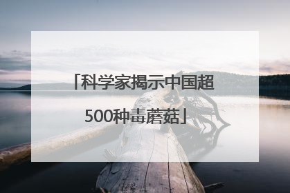 科学家揭示中国超500种毒蘑菇
