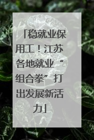 稳就业保用工！江苏各地就业“组合拳”打出发展新活力