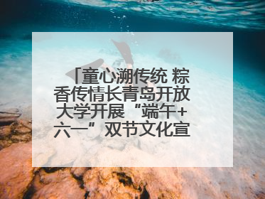 童心溯传统 粽香传情长青岛开放大学开展“端午+六一”双节文化宣讲活动