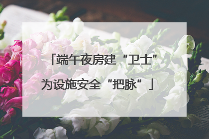 端午夜房建“卫士”为设施安全“把脉”