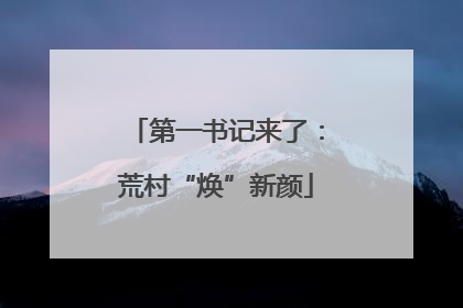 第一书记来了：荒村“焕”新颜
