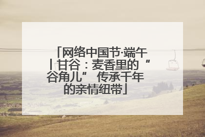 网络中国节·端午丨甘谷：麦香里的“谷角儿” 传承千年的亲情纽带