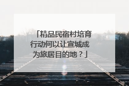 精品民宿村培育行动何以让宣城成为旅居目的地？