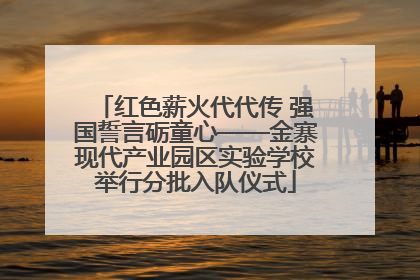 红色薪火代代传 强国誓言砺童心——金寨现代产业园区实验学校举行分批入队仪式