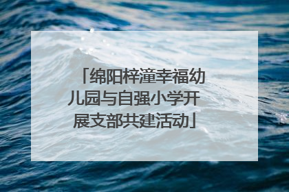 绵阳梓潼幸福幼儿园与自强小学开展支部共建活动