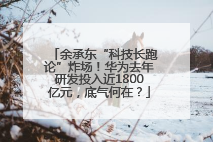 余承东“科技长跑论”炸场！华为去年研发投入近1800亿元，底气何在？