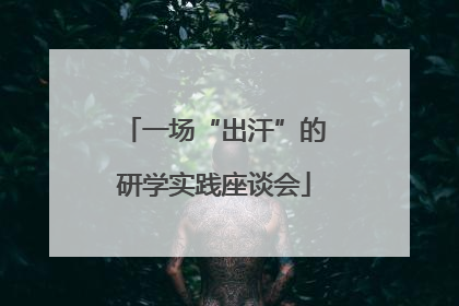 一场“出汗”的研学实践座谈会