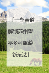 一条赛道解锁苏州望亭乡村旅游新玩法