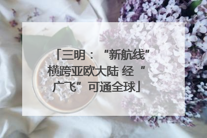 三明：“新航线”横跨亚欧大陆 经“广飞”可通全球