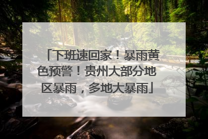 下班速回家！暴雨黄色预警！贵州大部分地区暴雨，多地大暴雨