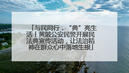 与民同行，“典”亮生活丨黄陂公安民警开展民法典宣传活动，让法治精神在群众心中落地生根