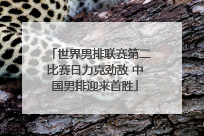世界男排联赛第二比赛日力克劲敌 中国男排迎来首胜