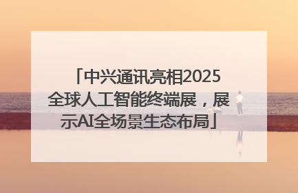 中兴通讯亮相2025全球人工智能终端展，展示AI全场景生态布局