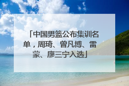 中国男篮公布集训名单，周琦、曾凡博、雷蒙、廖三宁入选