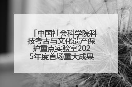 中国社会科学院科技考古与文化遗产保护重点实验室2025年度首场重大成果发布会在京举行