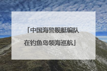 中国海警舰艇编队在钓鱼岛领海巡航