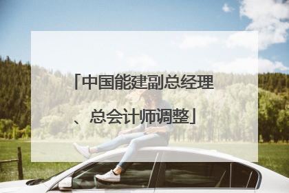 中国能建副总经理、总会计师调整