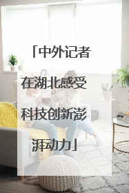中外记者在湖北感受科技创新澎湃动力