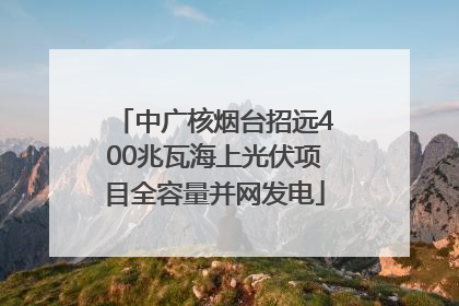 中广核烟台招远400兆瓦海上光伏项目全容量并网发电