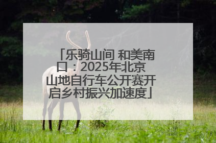 乐骑山间 和美南口：2025年北京山地自行车公开赛开启乡村振兴加速度