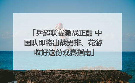 乒超联赛激战正酣 中国队即将出战男排、花游 收好这份观赛指南