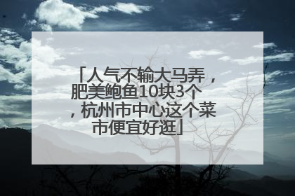 人气不输大马弄，肥美鲍鱼10块3个，杭州市中心这个菜市便宜好逛