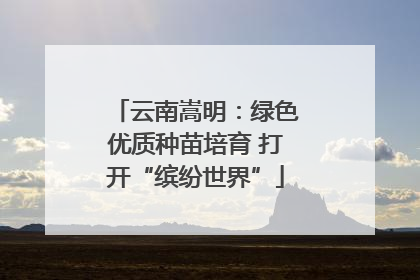 云南嵩明：绿色优质种苗培育 打开“缤纷世界”