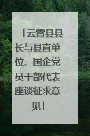 云霄县县长与县直单位、国企党员干部代表座谈征求意见
