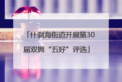 什刹海街道开展第30届双拥“五好”评选